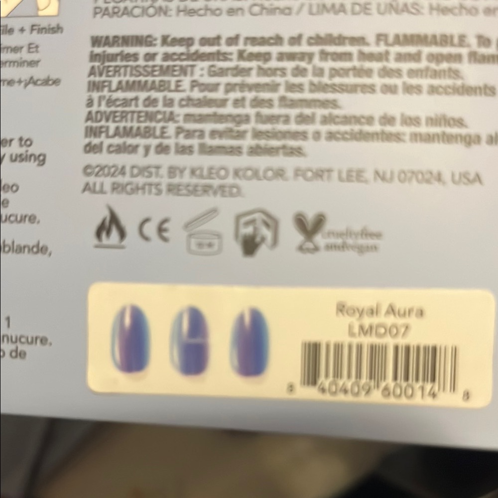 Blue Press-On Nails